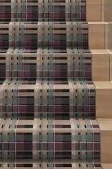 Alternative Flooring Quirky Tartan Silver Tassie seen here made into a runner with a whipped edge is available from Flooring 4 You Ltd in Cheshire